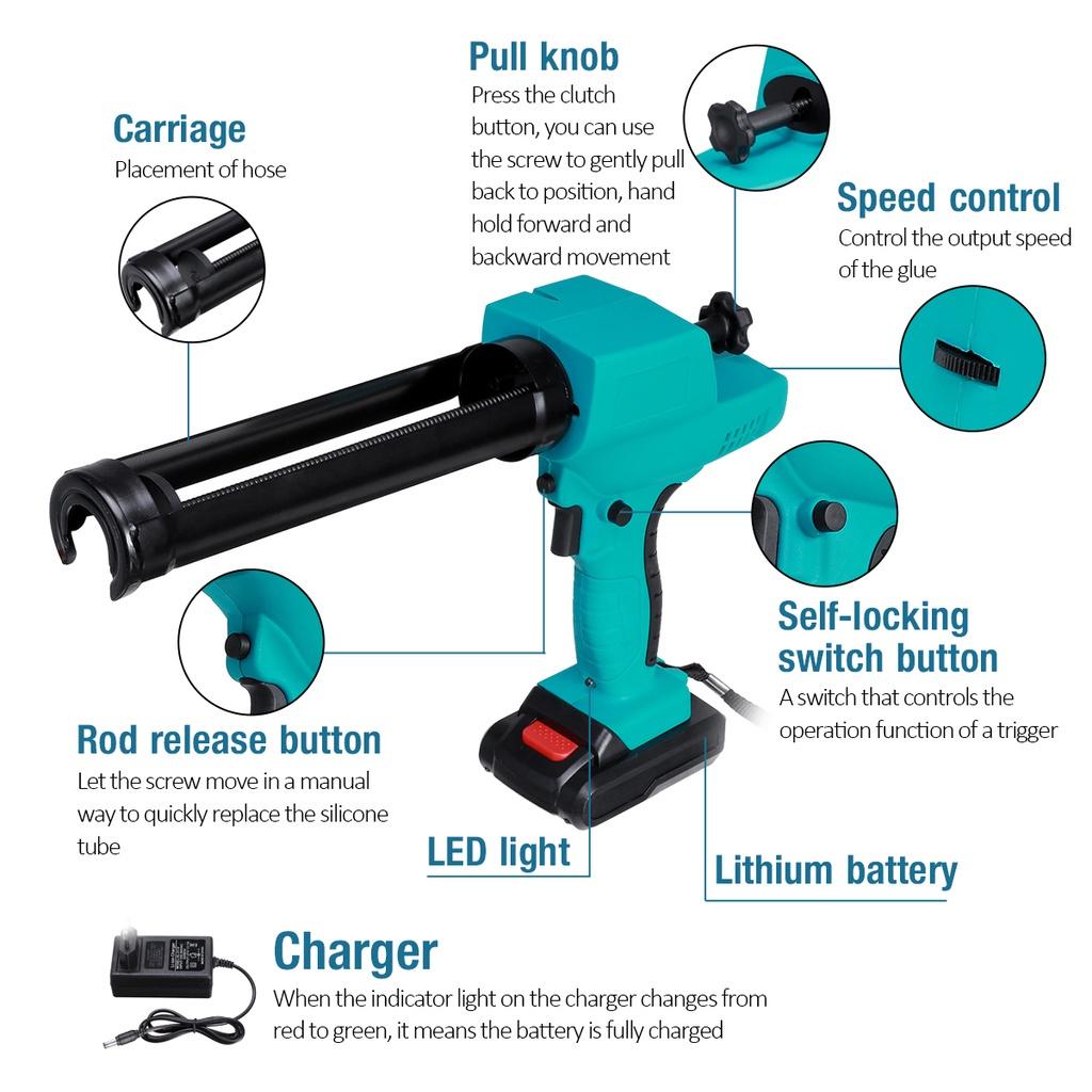 Automatic Electric Glue Guns Heat Hot Anti-Drip Melting Glue Guns Home DIY Pressure Sewing Repair Power Tool For 1pc/ 2pcs Battery