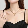 Titanium Steel Fashion Fu Zi Pendant Necklace Female
