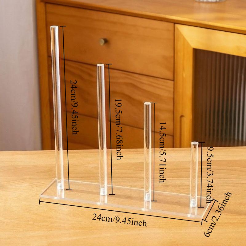1pc Acrylic Hair Ribbon Organizer Multipurpose Jewelry Hair Loop Storage Rack Hair String Display Rack Transparent Headband Rack