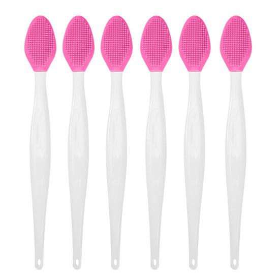 Silicone Lip Scrub Brush Double Sided Lip Exfoliator for Lightening Dark Lips Facial Cleaning Tool for Dry Skin Chapped Lips