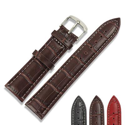 22/20/18/16mm Heren Dames PU Leer Band Bamboe Patroon Polshorloge Band Vervanging