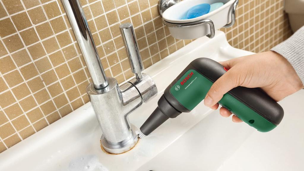 Bosch DIY Cordless Cleaning Brush Main Hard Detail Pad Hard Polishing Soft Polishing and Micro USB Perfect for Cleaning Wet Areas 3.6V (Includes