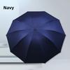 115cm/45.28inch Fashion Simple Umbrella Strong Windproof All Weather Umbrella Large Size 10 Bone Men's Business Umbrella