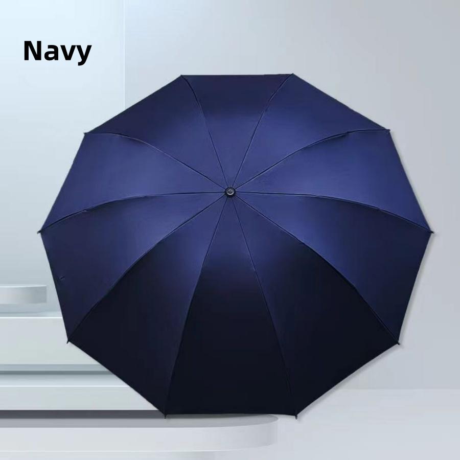 115cm/45.28inch Fashion Simple Umbrella Strong Windproof All Weather Umbrella Large Size 10 Bone Men's Business Umbrella