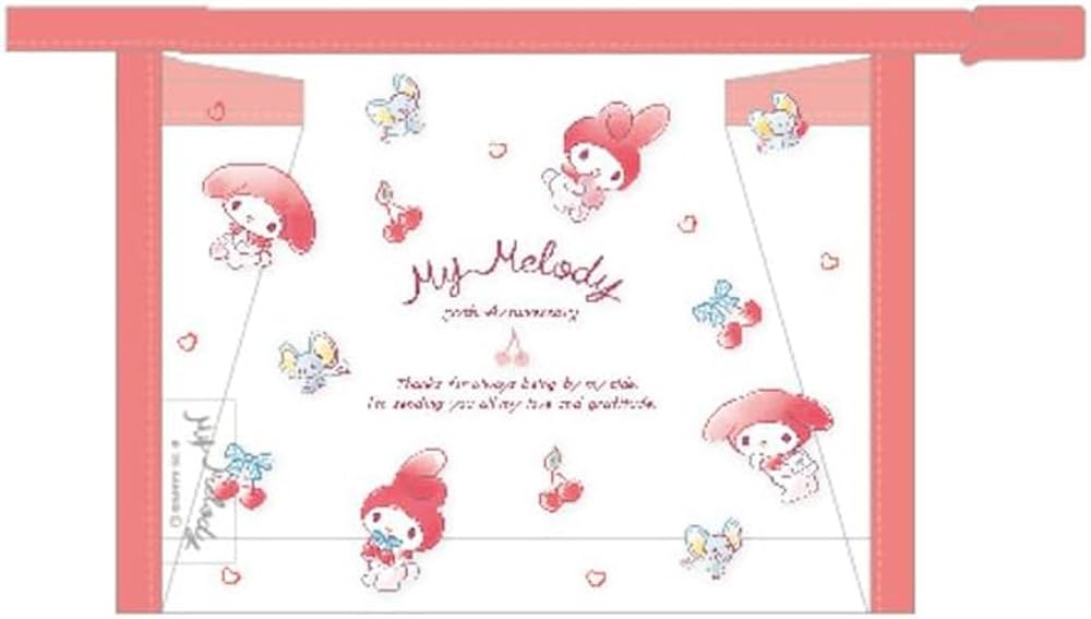Tees Factory My Melody Clear Pouch, My Sweet Memories, SR-5544361SM