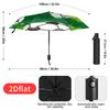 A Football-themed Folding Umbrella - Featuring a Vibrant Green Grass Design with Multiple Black and White Soccer Ball Patterns