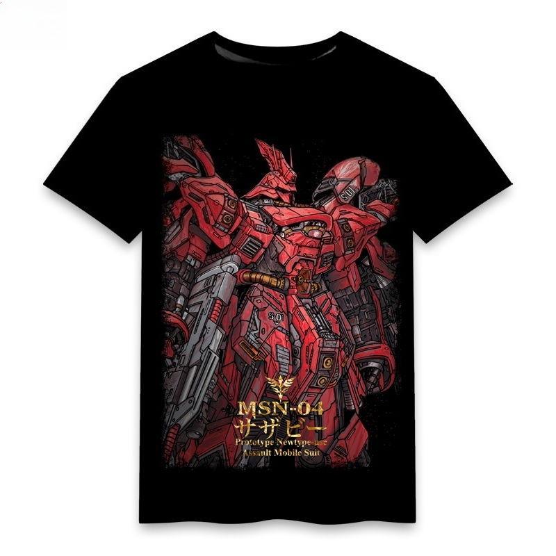 Gundam Unicorn Style Cotton Mens and Womens Short Sleeve TShirt High Street Harajuku Summer High Quality Sports Top