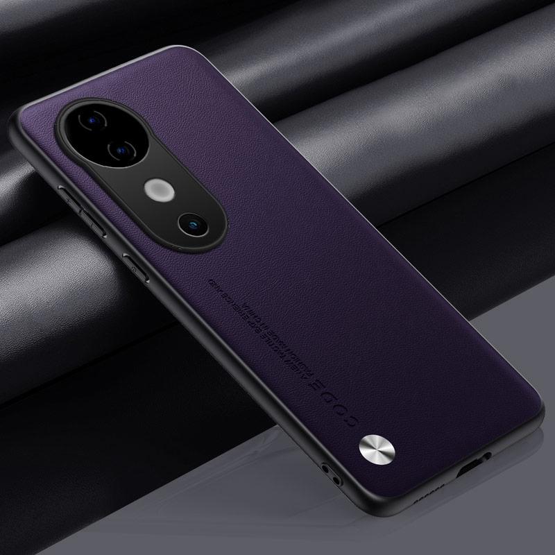 Luxury PU Leather Case For Vivo V40 Pro 5G Back Cover Matte Silicone Shockproof Full Protection Phone Case For Vivo S19 Pro