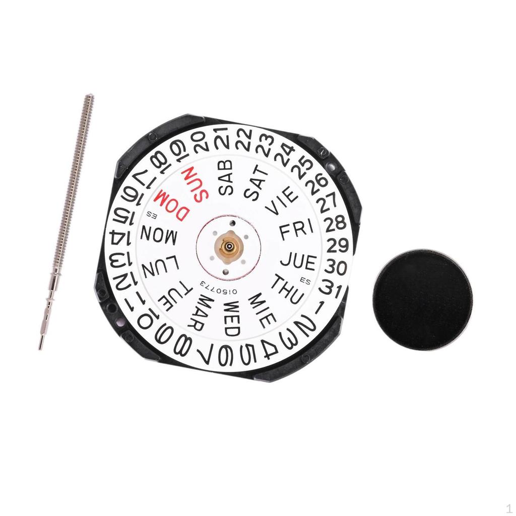 VX43E-3 Quartz Movement Date Watch Replacement Wristwatch Repair Accessory Easily Install Double