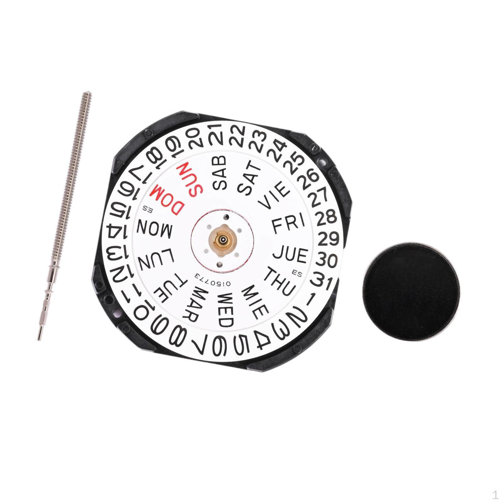 

VX43E-3 Quartz Movement Date Watch Replacement Wristwatch Repair Accessory Easily Install Double