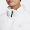 Adidas White Down Vest With Solid Color Printed Logo And Zipper Stand Collar Women Vests HR5238