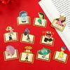 MINISO Inside Out Cute Bookmarks Metal Book Page Holders Cartoon Fan Collections for Bookworms Book Lovers Back To School Season Gift