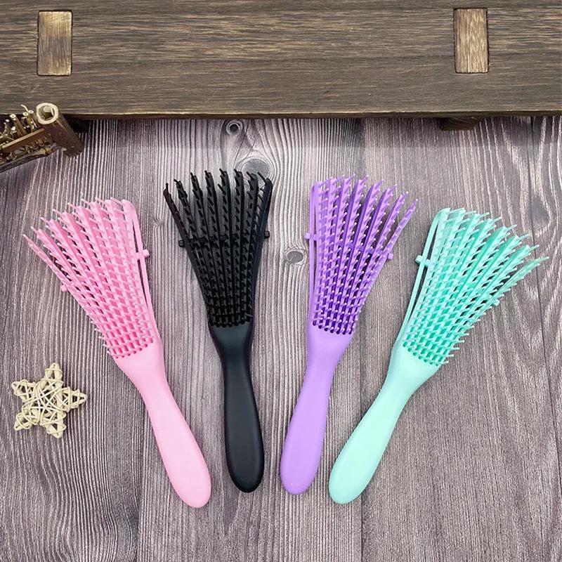 1pc Eight-claw Massage Comb Random Color Easy Untangle Smooth Daily Hair Care Anti-tangle Styling Tool for Women