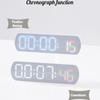 Voice control digital alarm clock with date temperature display night mode count 12/24 hour home living room decoration clock