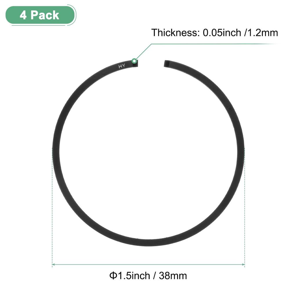 M METERXITY 4-pack Kolvringssats 38 mm x 1,2 mm Standard Kolvring Kolv
