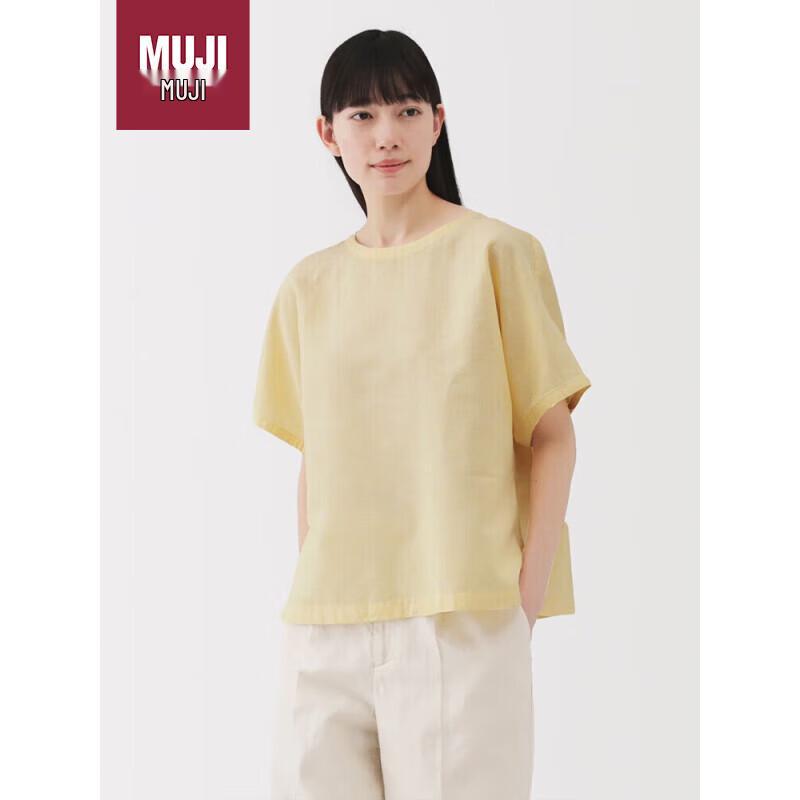 MUJI Women s Hemp Cotton Short Sleeve Tee M