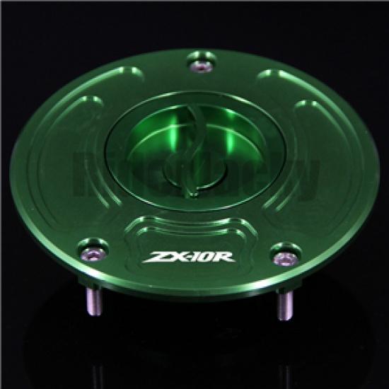 

Алюминиевые аксессуары для мотоциклов с ЧПУ без ключа, крышка топливного бензобака для Kawasaki ZX-10R ZX10R ZX10 R зелёный