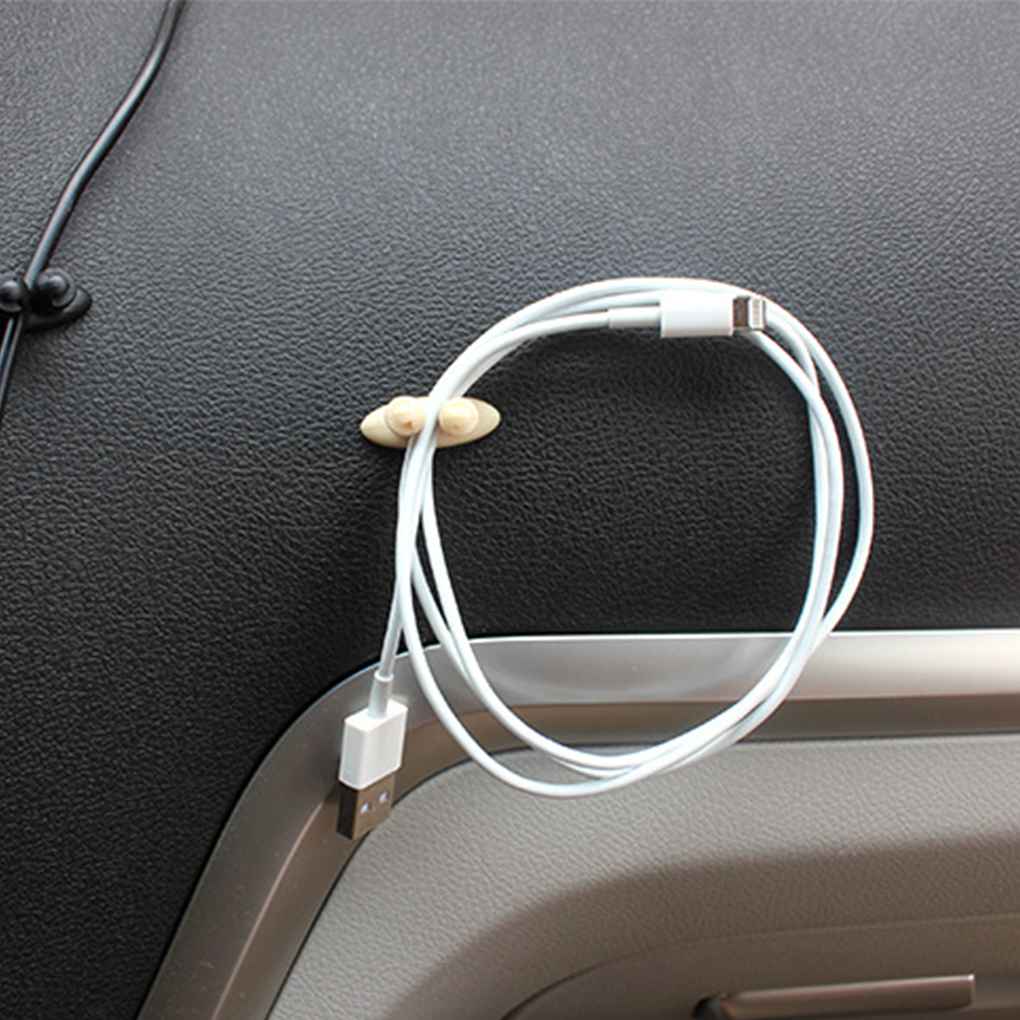8 szt./partia Klips do przewodów samochodowych Klips USB Stały klips do kabla USB Uchwyt na kabel do ładowania Zapięcie na przewód ładowarki samochodowej