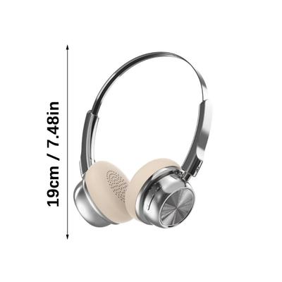 Metal Accent Over Ear Headphones Bluetooth-compatible 5.4 Wireless HiFis Sound 30H Playtimes Comfort Ear Cushions