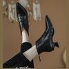 French Retro Pointed Heel Short Boots Women's New and Naked Versatile Fashion Boots