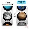 500Pcs/Roll Planets in The Universe Kids Rewards Stickers - DIY Scrapbooks Album Decor Sealing Label Decals