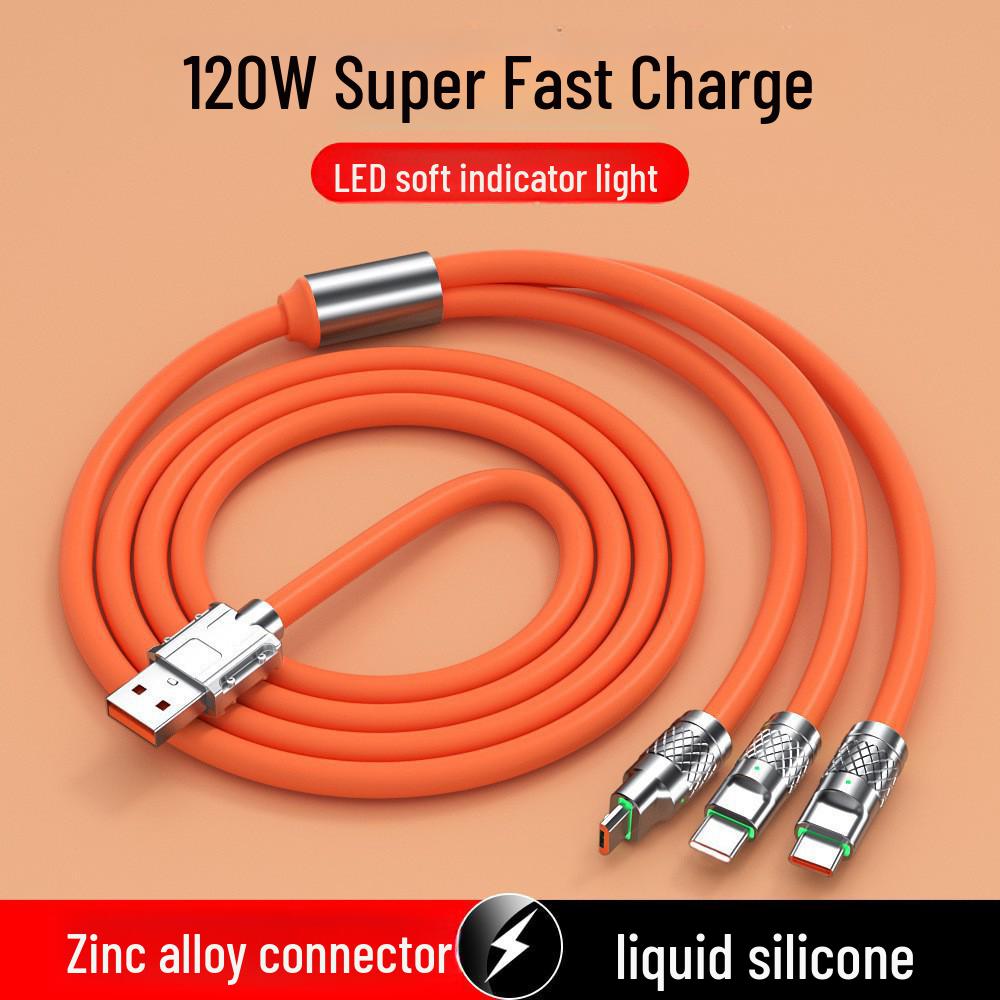 65W 4-in-1 Fast Charging Cable for Huawei, Android, Apple, and Laptops