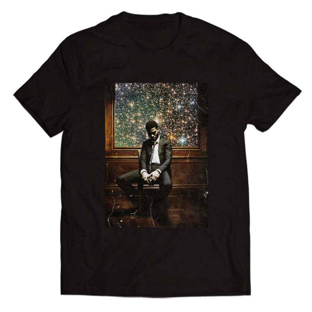 Новая Популярная Футболка с Принтом Kid Cudi Man On The Moon Черная Унисекс S-234XL Футболка NG1935 Унисекс Футболка XXXXL