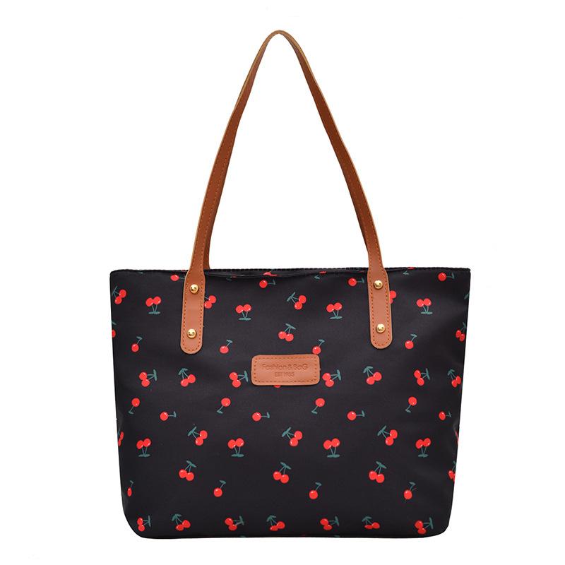 Shoulder bag large capacity daily commute tote bag trendy ins versatile printed shoulder women's bag large capacity