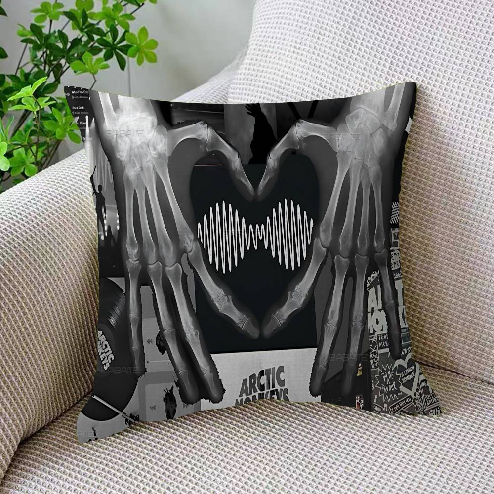 A-Arctic M-Monkeys Rock Band Music Cushion Cover Car Throw Pillow Case For Sofa Car Christmas Gift 40X40Cm 45X45Cm