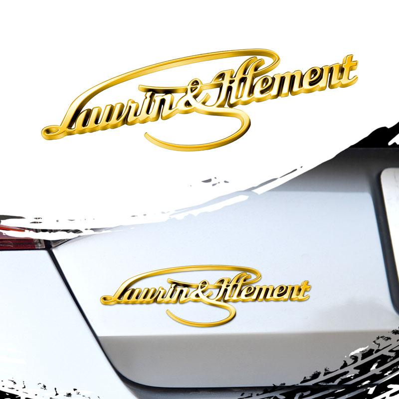 Metal 3D Badge L&K Logo Car Rear Trunk Body Sticker Emblem For Octavia Superb Kamiq Karoq Kodiaq Rapid Laurin & Klement