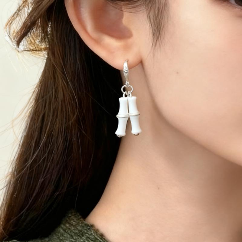 Tassel Bamboo Shell Earrings - Elegant European & American Style