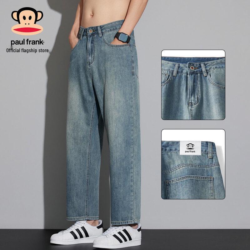 Paul Frank Men s Lightweight Loose Fit Cropped Straight Washed Jeans 38