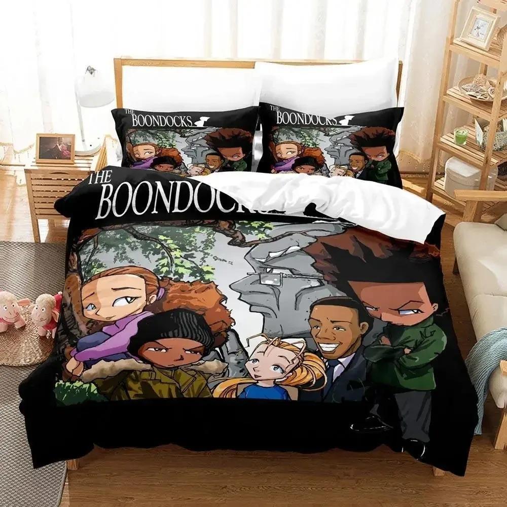 New The Boondocks Bedding Set Single Twin Full Queen King Size Bed Set Aldult Kid Bedroom Duvetcover Sets 3D Anime Bed Sheet Set