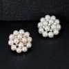Flower Rhinestone Imitation Pearl Brooch Pin DIY Bridal Wedding Bouquet Decor