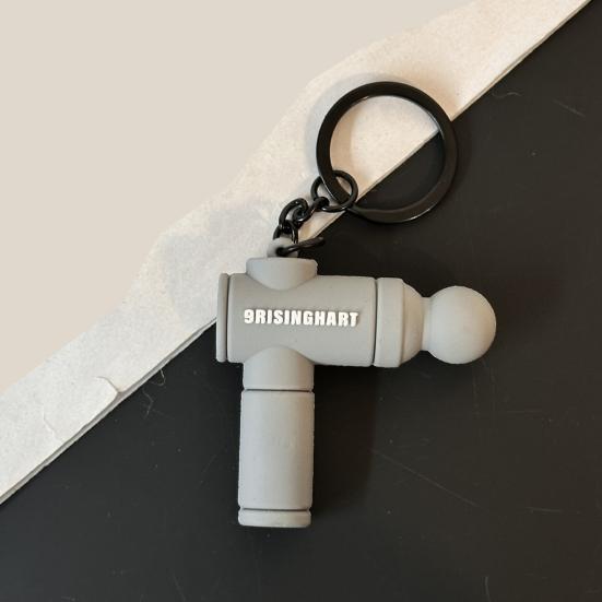 Keychain Pendant Multi-Color Design Lightweight Soft Silicone Mini Fascial Machine Shape Keychain Portable Decompression Toy Backpacks Fitness