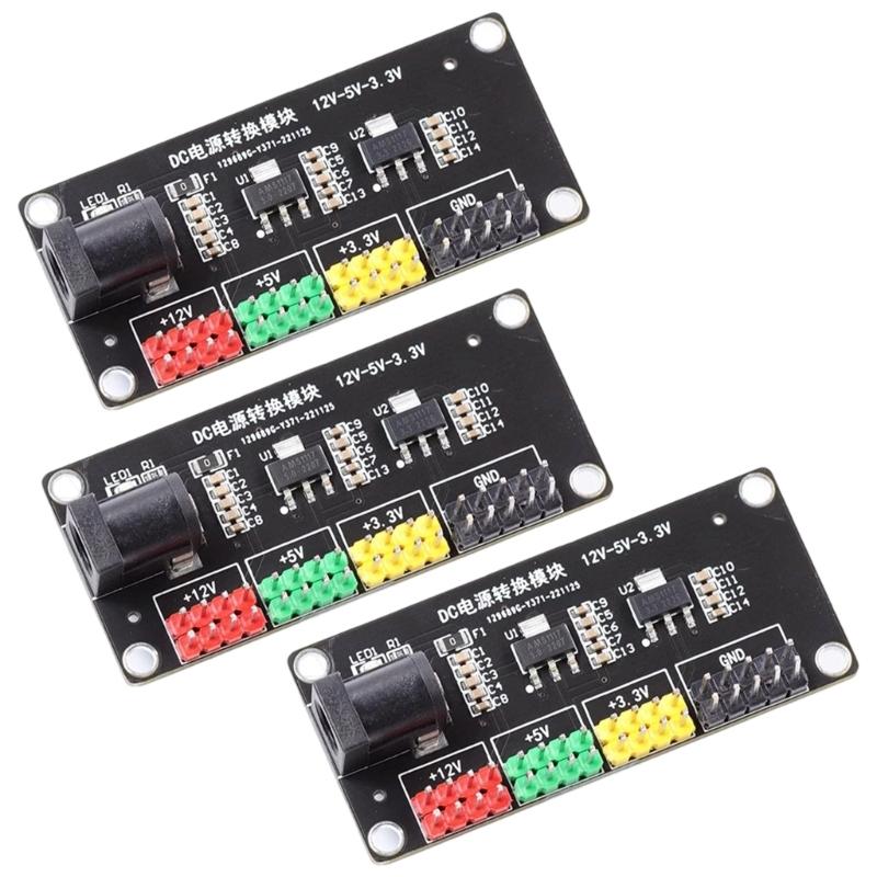 12V To 3.3V 5V 12V Electricity Adapter Output Stepping Down Power Supply Module Electronic Kit Electricity Regulator Circuit Board