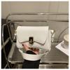 Fashion Urban Elegant Retro Casual Women  Solid Color New Lock Single Shoulder Underarm Small Square Bag