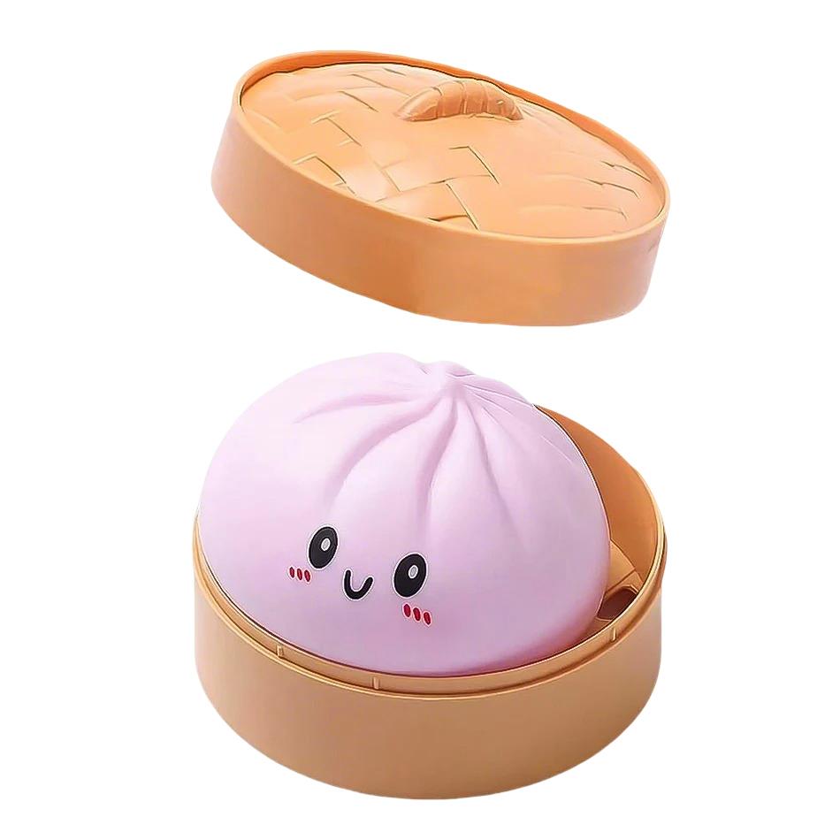 2026 Popular Colorful Simulated Dumpling  Squishy Relaxing Anxiety Antistress Venting Rebound Squeeze Reliever Toy Gift