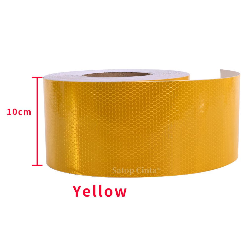 10cm*5m Waterproof Reflective Tapes Self-Adhesive White Red Fluorescent Yellow Outdoor Safety Caution Reflector Stickers For Car