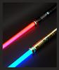 Interactive Color-Changing Light-Up Metal Laser Sword Toy for Performances