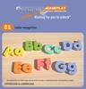 Holz 3D Alphabet Puzzle zum frühen Lernen: Groß- & Kleinbuchstaben für Kinder