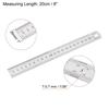 uxcell Stainless Steel Ruler, 20cm/8" Length x 1/36" Thickness x 1" Width, Inch and Metric, Linear Measuring Tool for Woodworking, Painting, Crafts, S