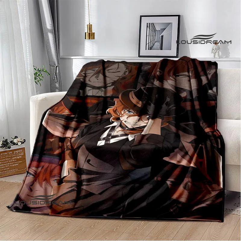 Cartoon bungou stray dogs printed blankets Picnic blanket Warm Flannel blankets Home bed linings blankets for beds Birthday Gift