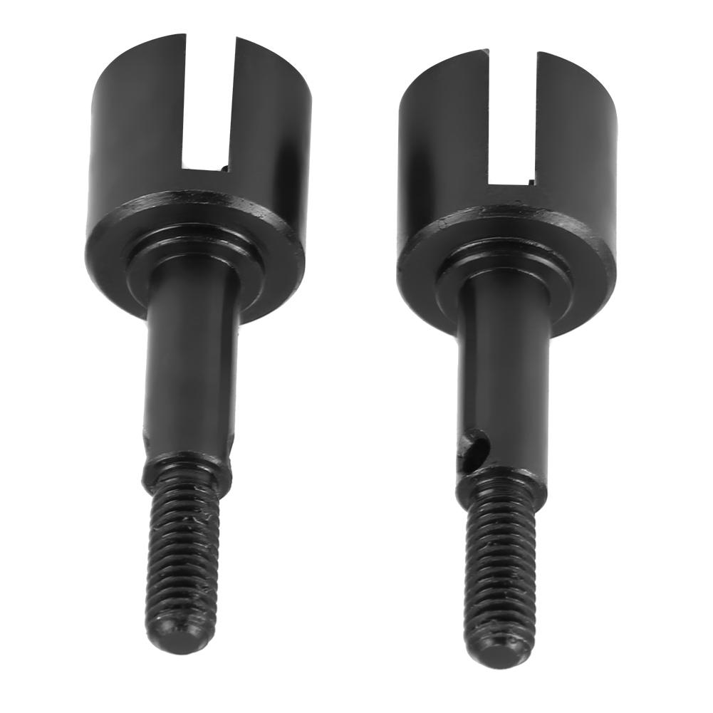 2pcs Aluminum Alloy Metal Wheel Axle for HIMOTO 1 10 E10MTL E10MT E10BP RC Car Part (Black)