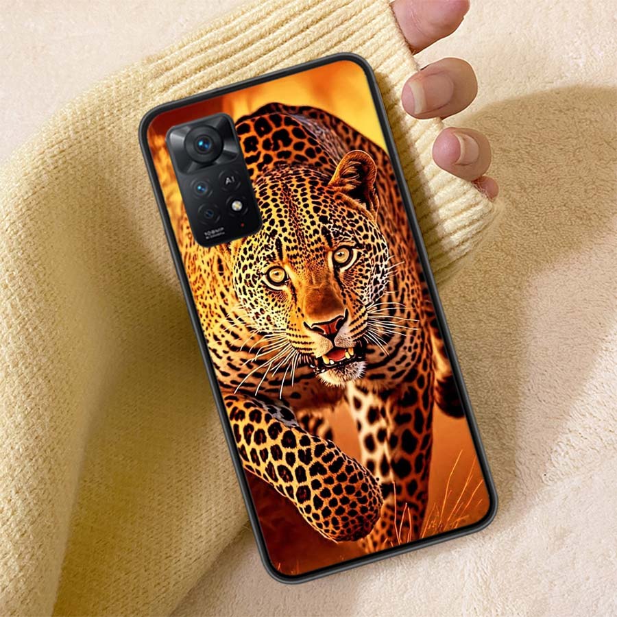 Majestic Leopard Phone Case For Redmi Note 13 14 15 Pro Plus 12 13C 12C 15C 9 10 10C 9T 9C 9A TPU Soft Cover Clear Cell Cases Sh