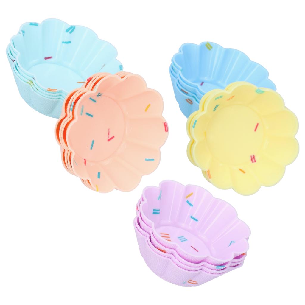 20Pcs Small Cake Cup Baking Mold Reusable Easy Clean Silicone   Cupcake Holders