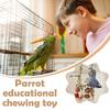 Bite Resistant Parrot Toy Peony Tiger Skin Molar Chewing Articles Colorful String Bird Biting Toy For Cage Decoration New