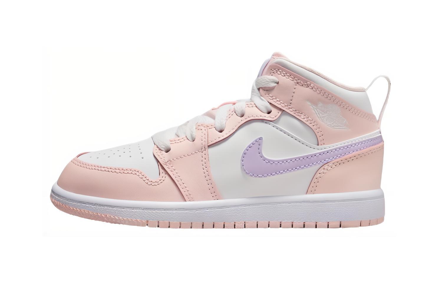 

Jordan Kids Jordan 1 Mid Pink Wash Sneakers FD8781-601 32