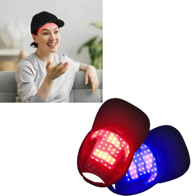 Lazer Kırmızı LED Mavi Işık Terapisi Saç Büyüme Şapkası Hızlı Yeniden Büyüme Saç Dökülmesine Karşı