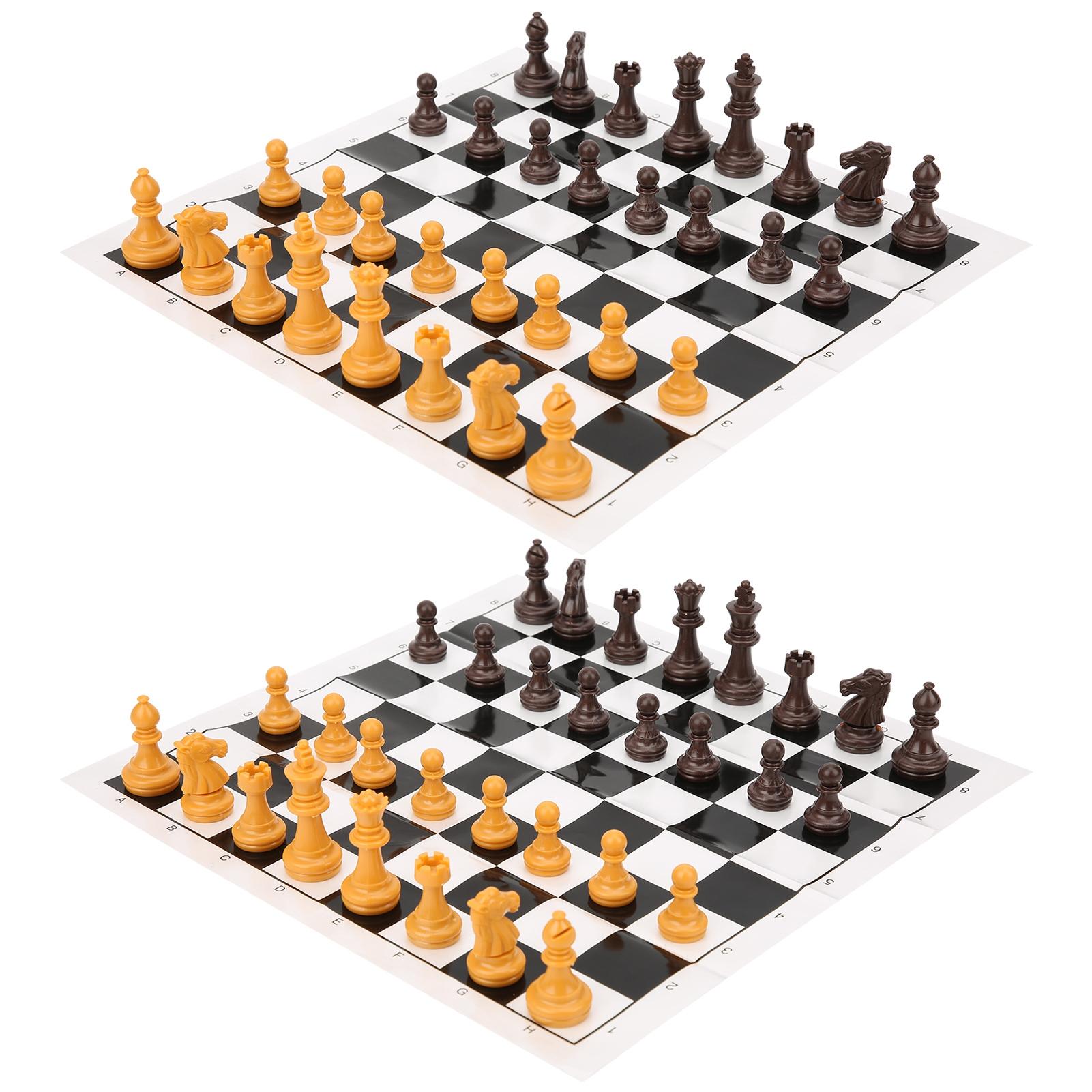 

2 Set Chess Game Chess Pieces Set Portable Children Adult Playing Chess Game Toy